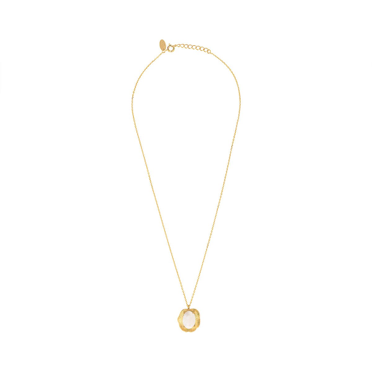 Collier nacre blanche doré - swann blanc, CAROLINE NAJMAN