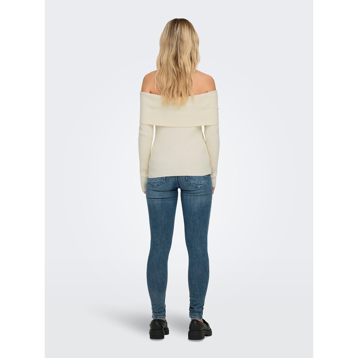Trui met blote schouders ecru, ONLY