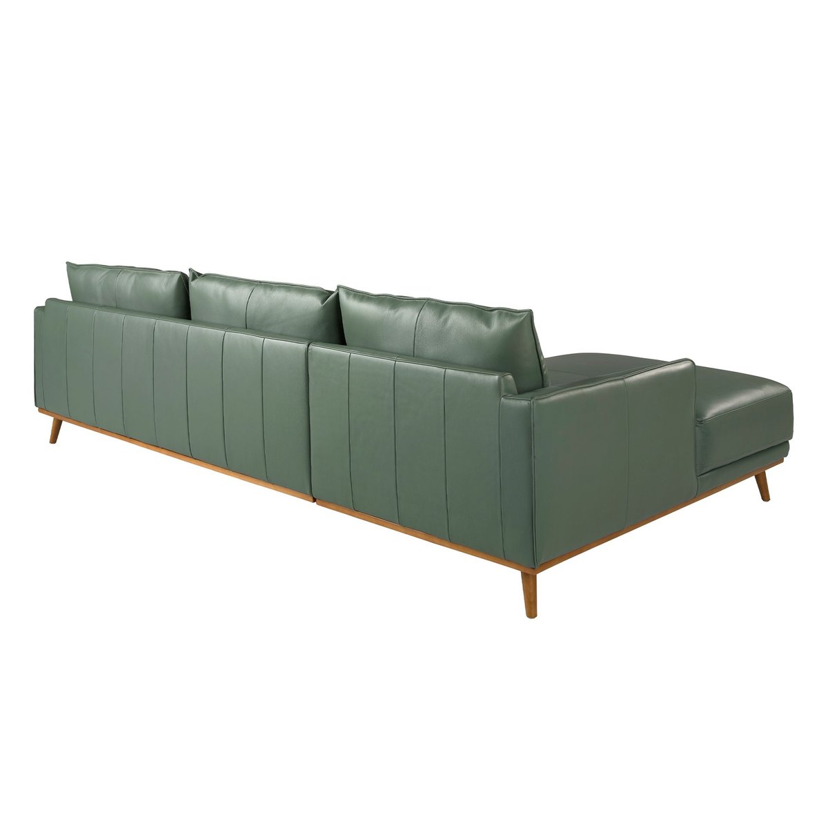 Canapé d'angle en cuir vert | miel, ANGEL CERDA