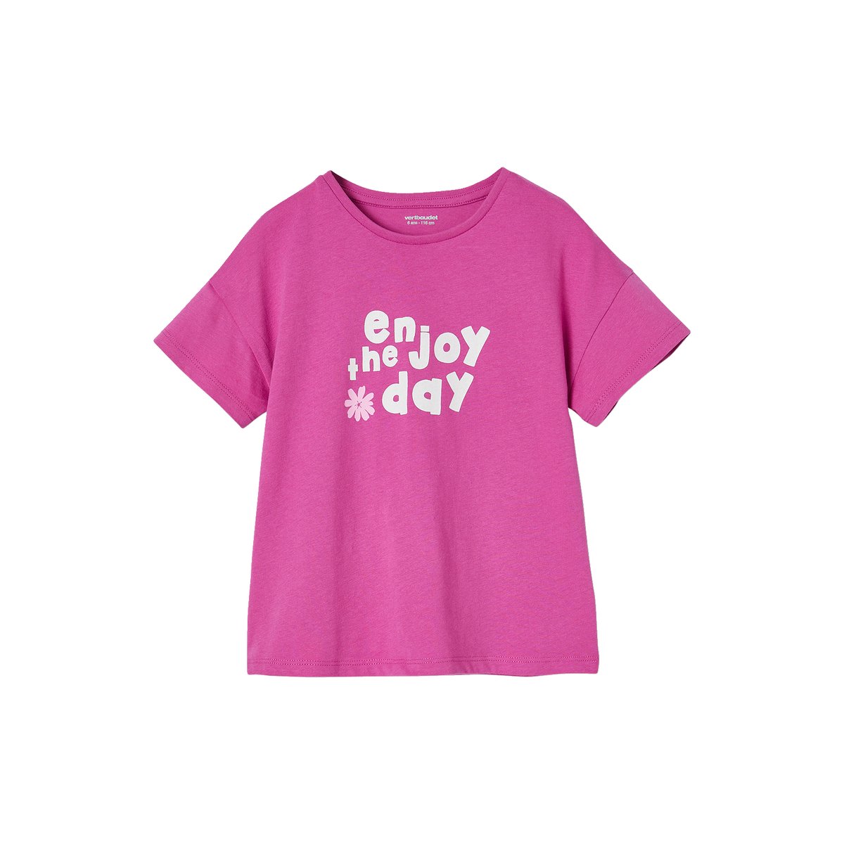Ensemble T-shirt + pantalon large violet, VERTBAUDET