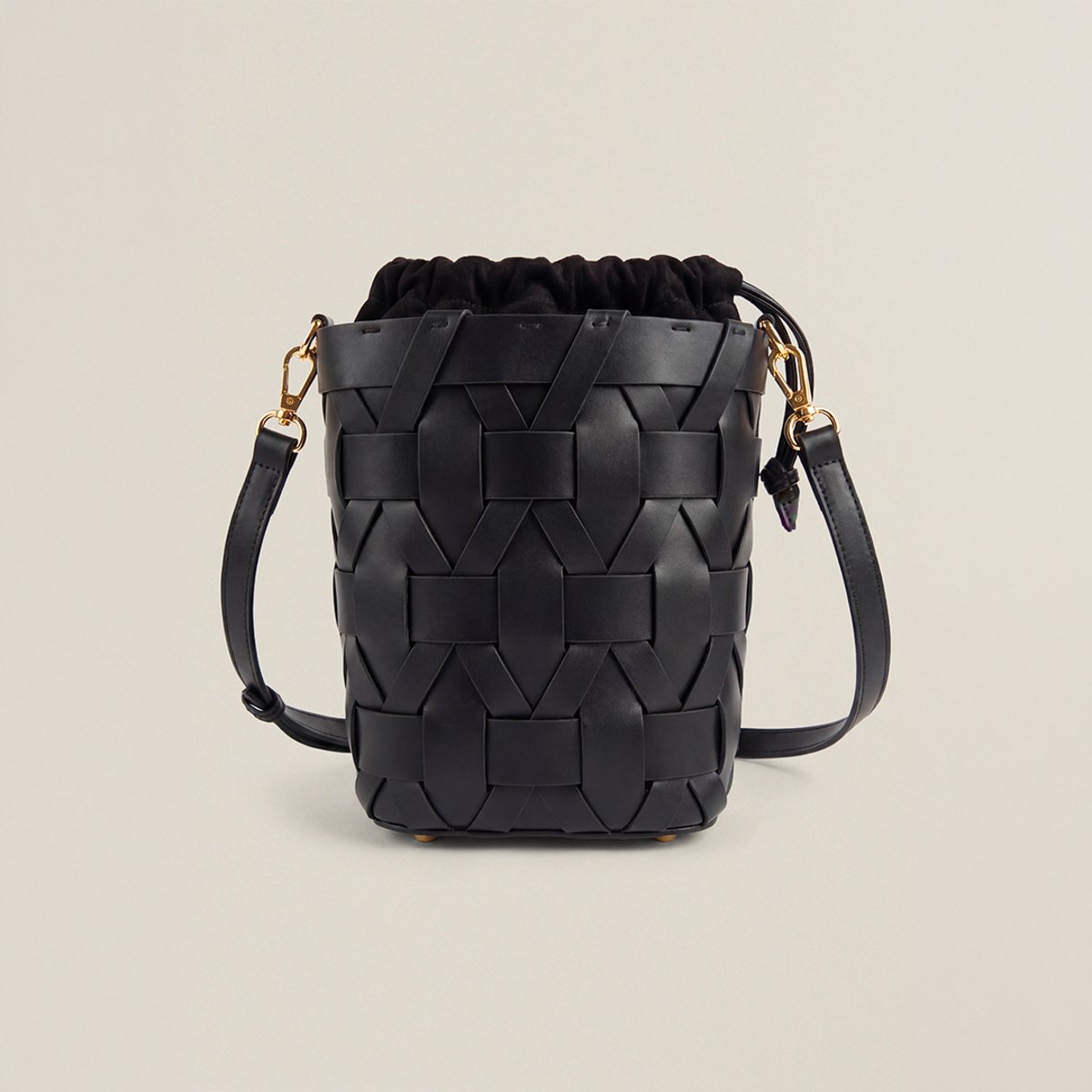 Sac seau cuir CECCO noir, BENOA
