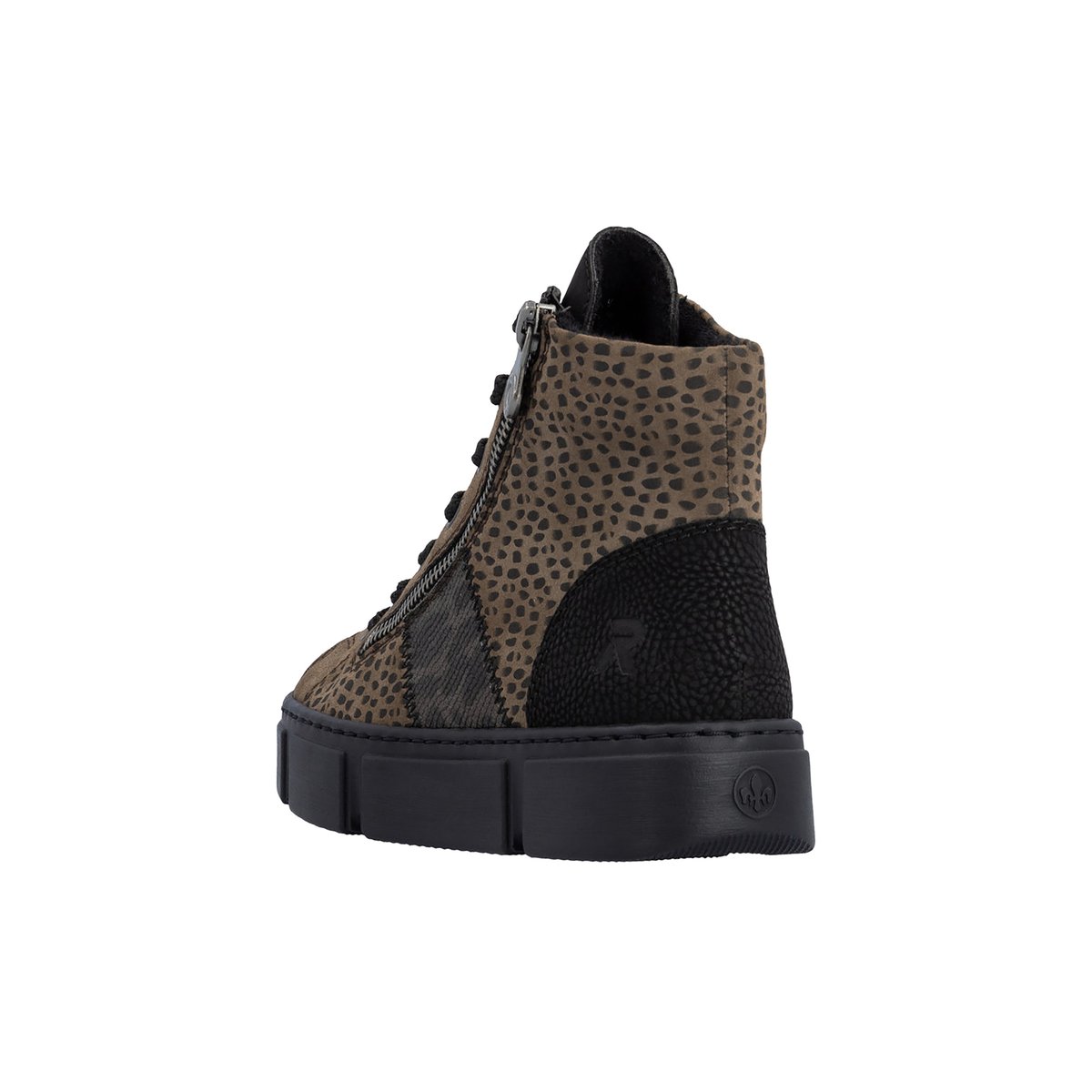 Basket Montante Cuir Malawi marron, RIEKER