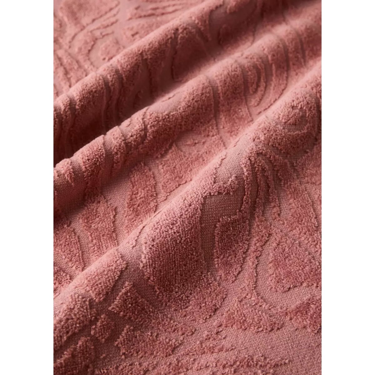 Serviette de bain en coton jacquard 90 × 150 cm orange brûlé, MANGO HOME