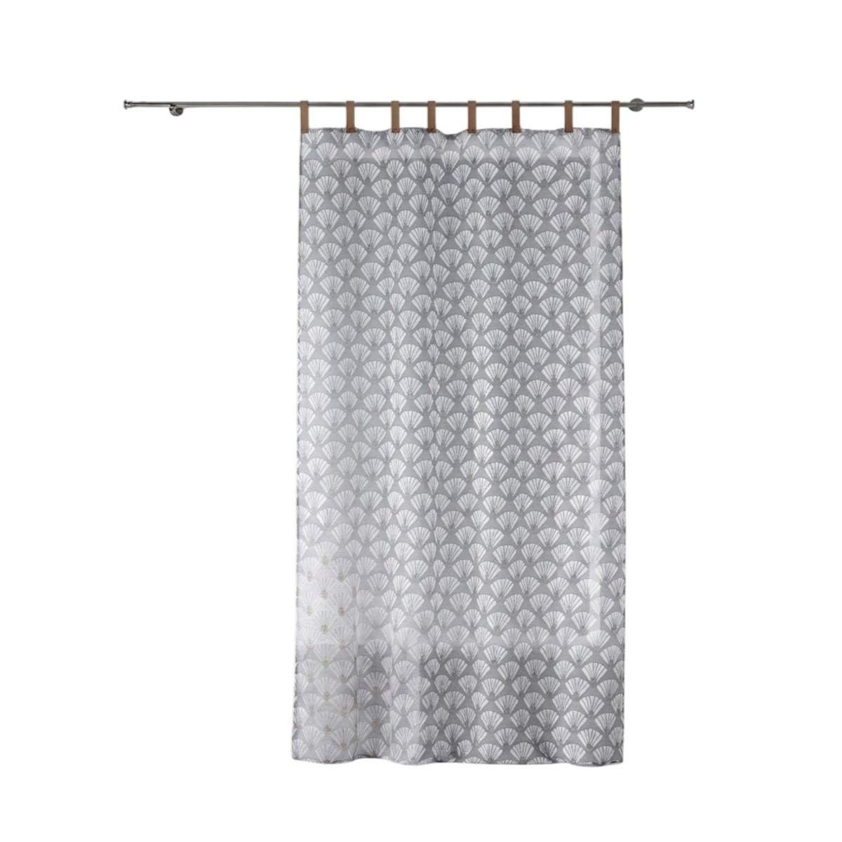 Voilage sable a oeillets Art déco chic anthracite, EDEN