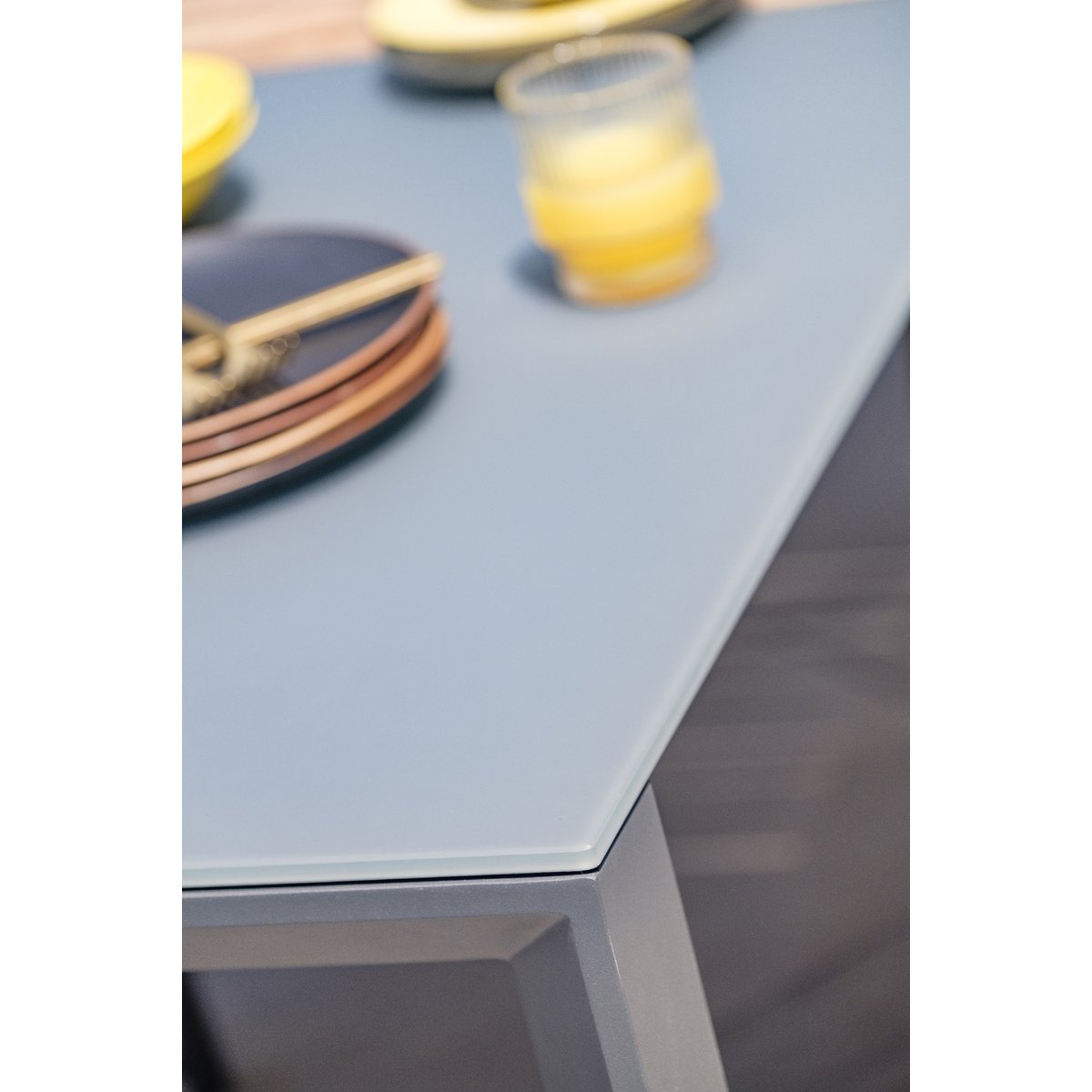 Ensemble repas de jardin 8 places en aluminium HONFLEUR gris anthracite, PARIS GARDEN