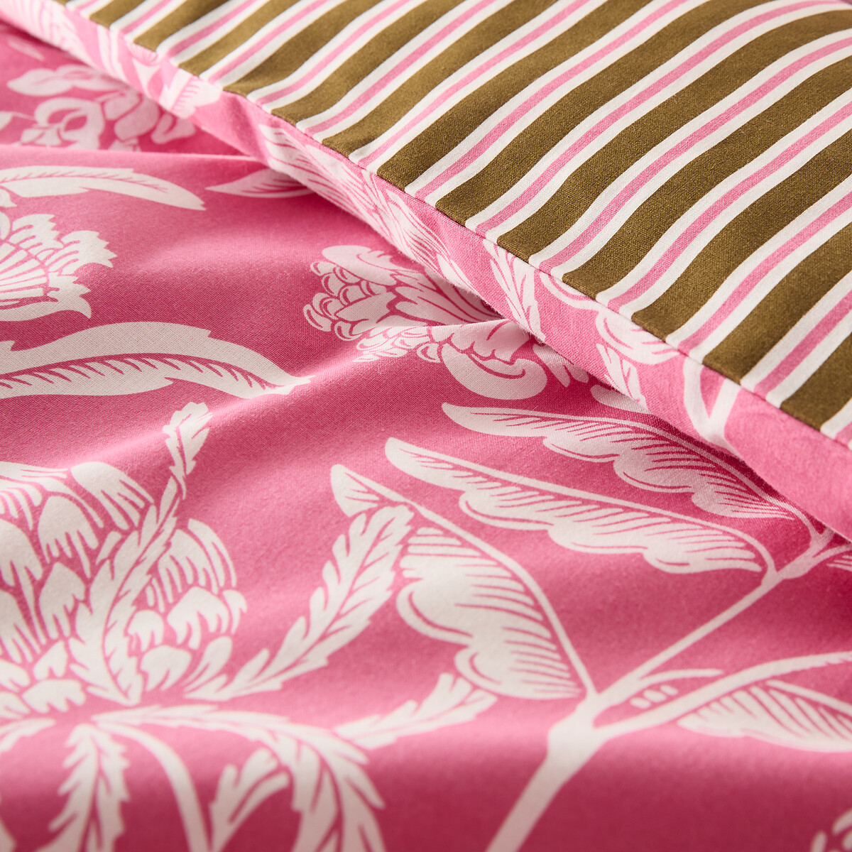 Linda Cotton Duvet Cover print/pink background, LA REDOUTE INTERIEURS