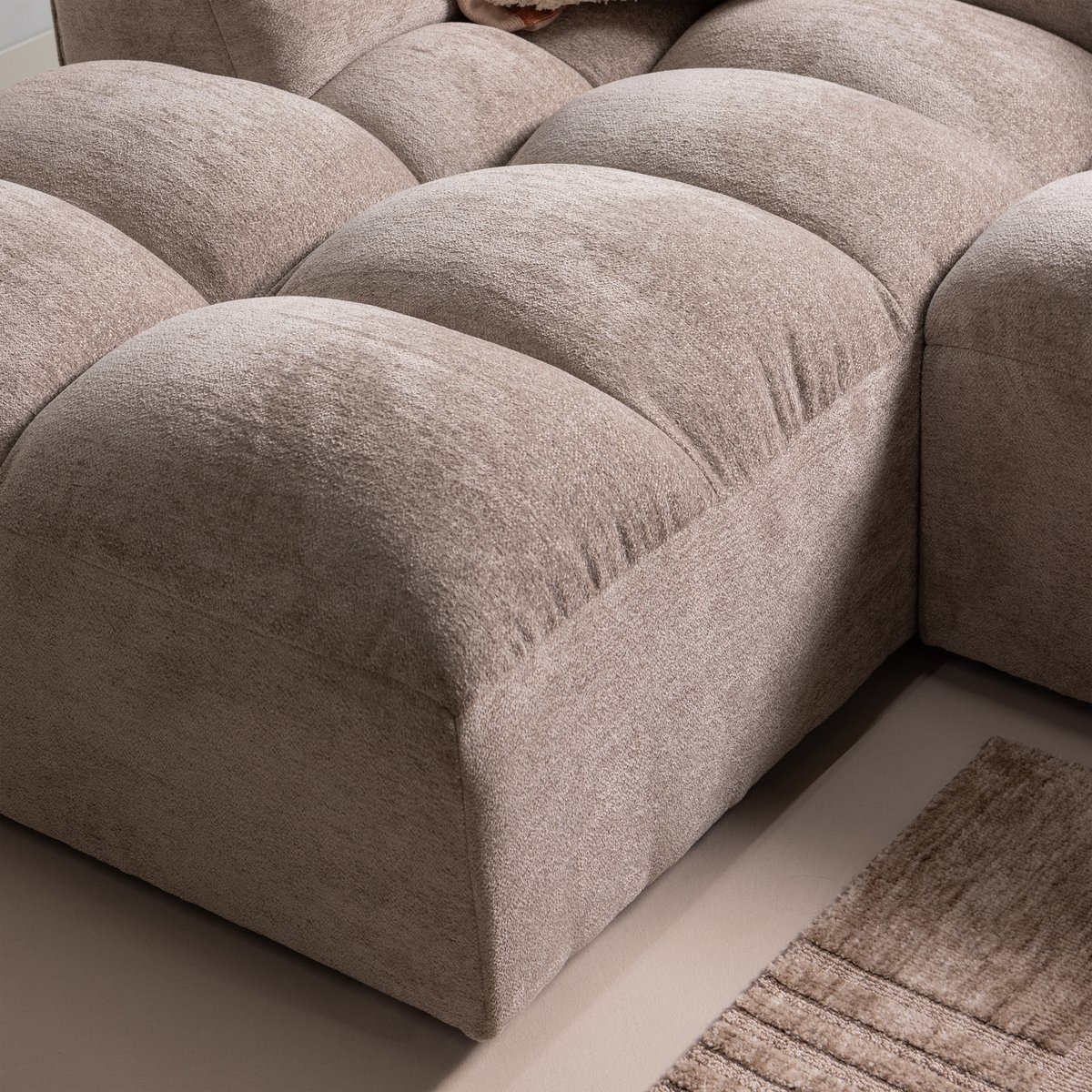 Tapis en laine LOVI taupe, WOOOD