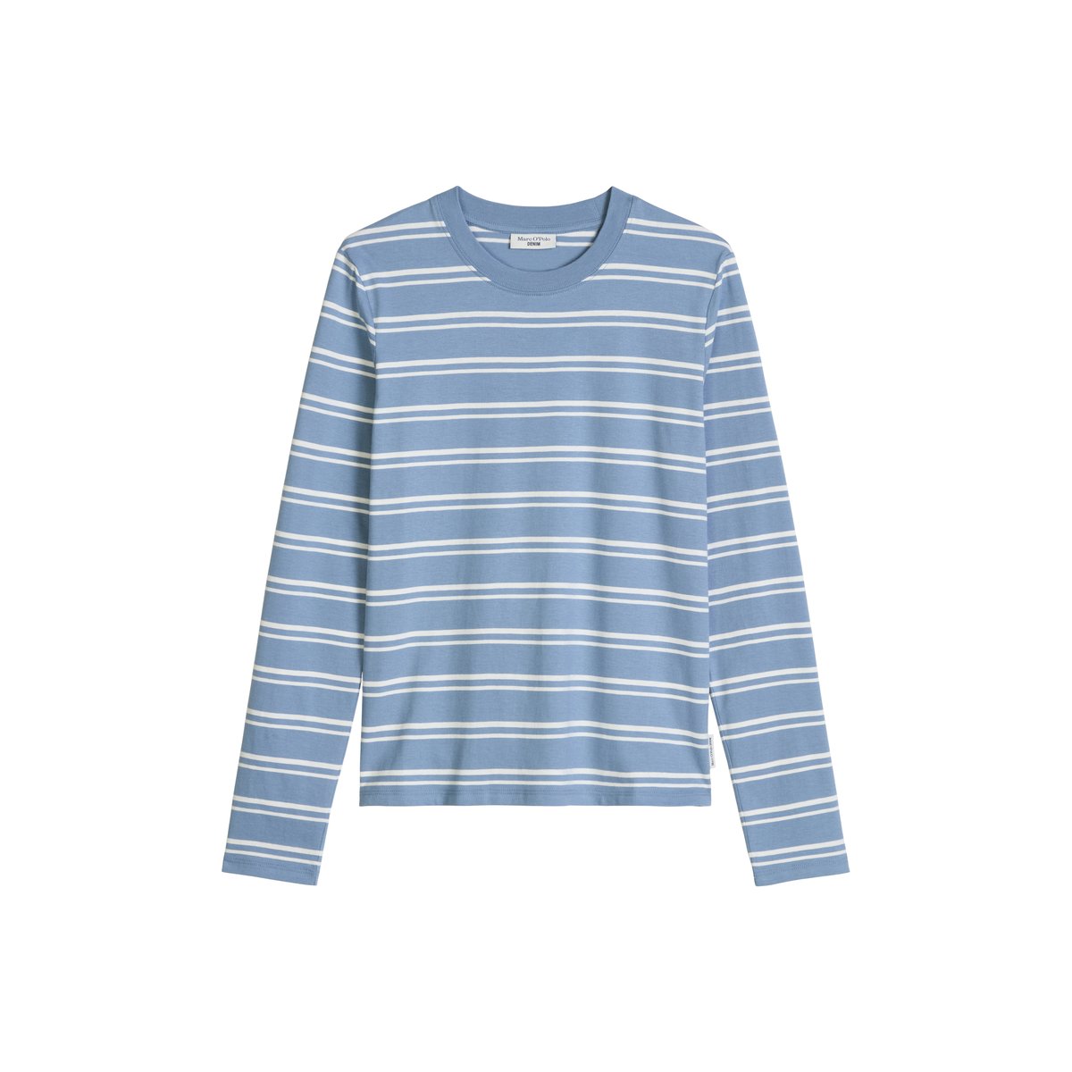 T-shirt à manches longues rayé, coupe classique en coton biologique bleu, MARC O’POLO DENIM