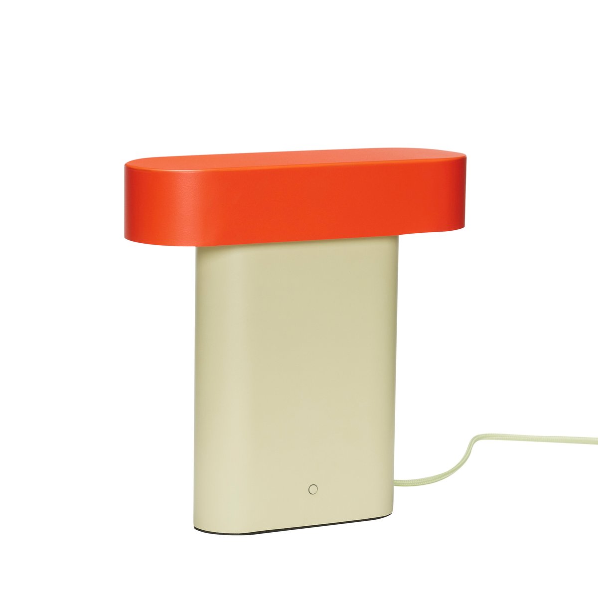 Lampe de table en fer et polycarbonate SLEEK. vert/rouge, HUBSCH