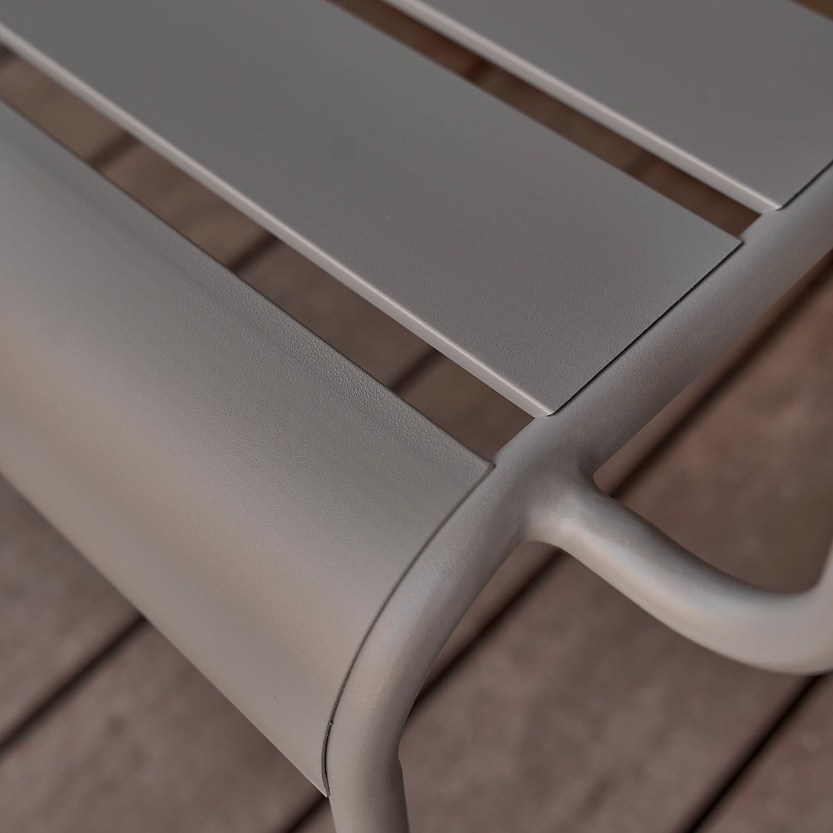 Banc de jardin en aluminium 2 places ZÉPHIR gris, BERAH GETAH