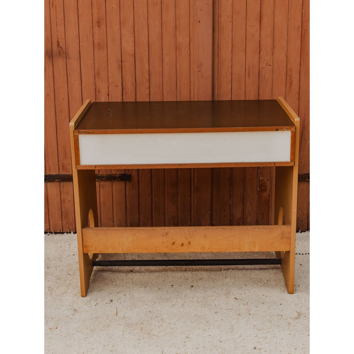 Bureau en bois marron et camel Yvan N°582 - Bon état marron, DEBONGOUT