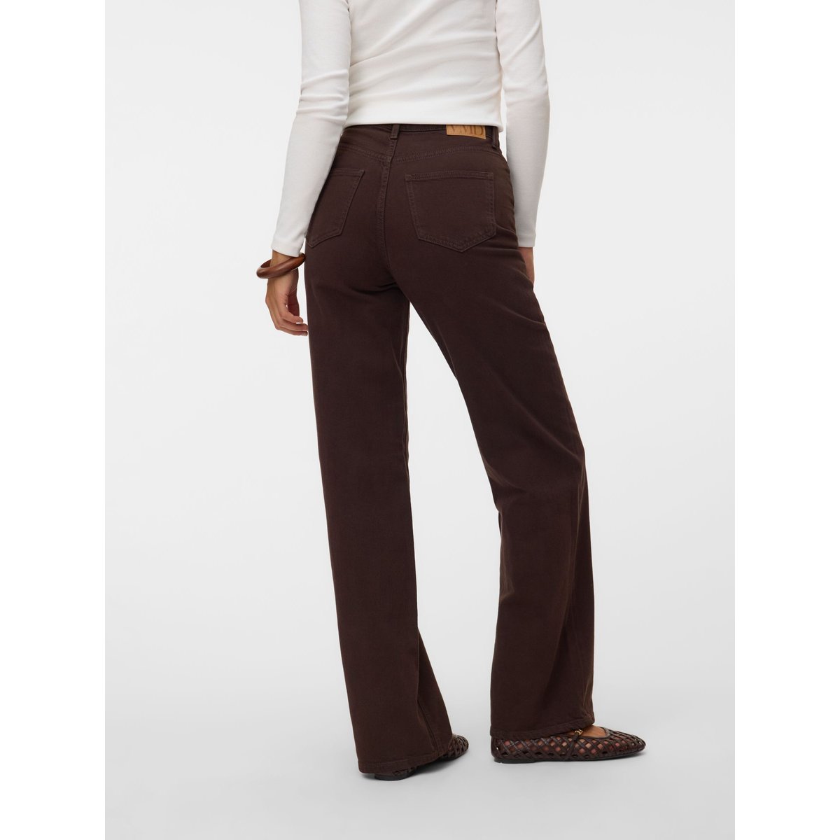 Jean À Coupe Large marron - chocolate torte, VERO MODA