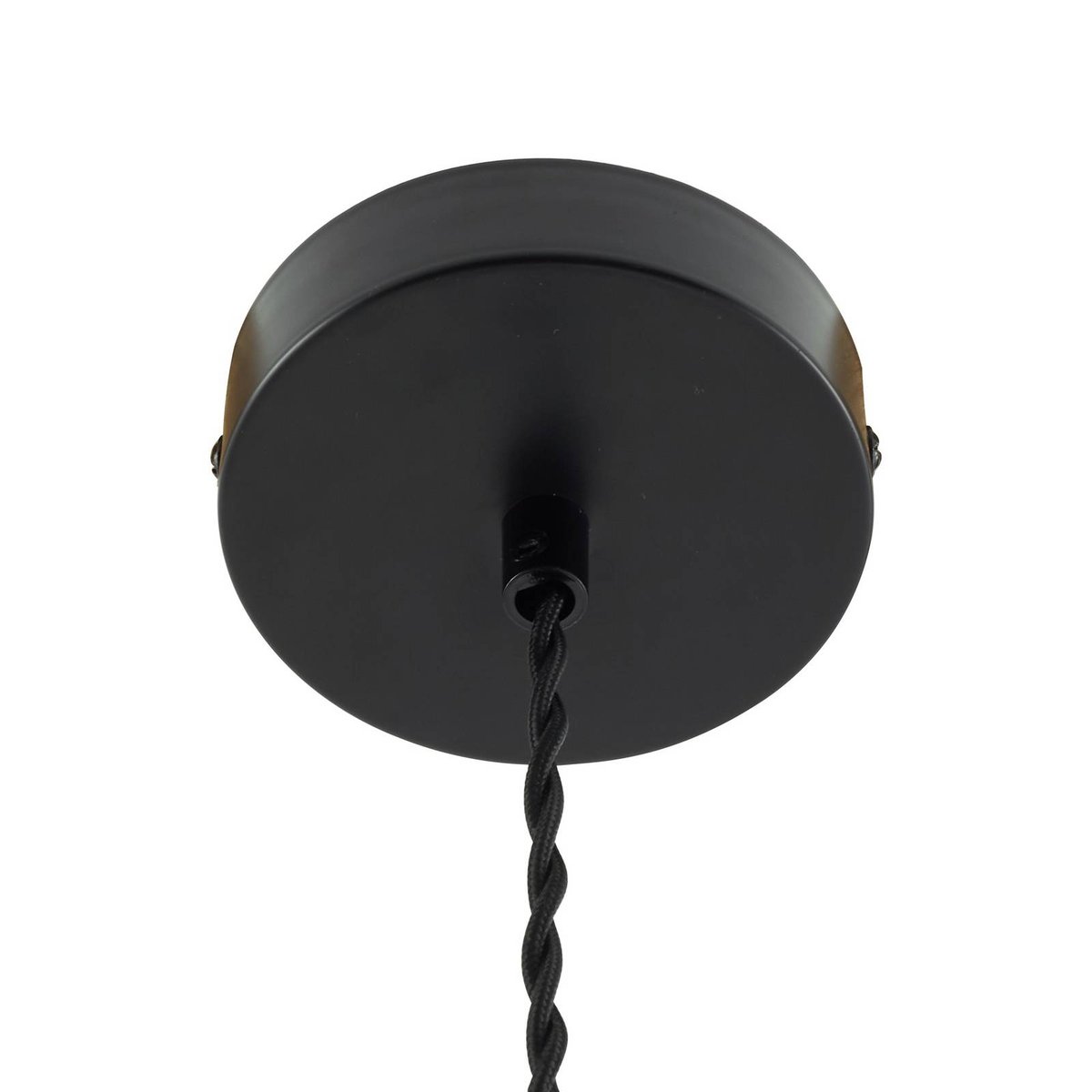 Suspension en verre antique, Ludowika transparent, laiton, noir, LINDBY
