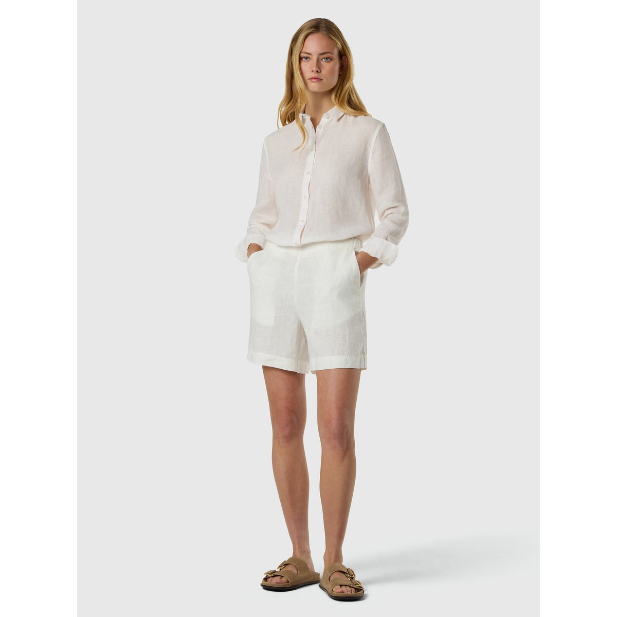 Short en sac en papier en lin guimauve, NORTH SAILS