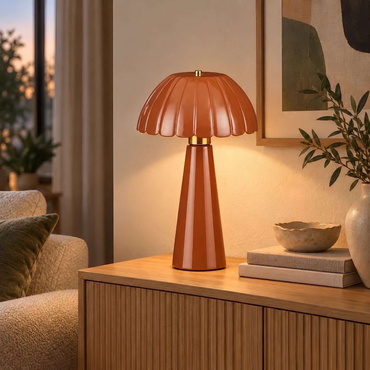 Lampe de table NAOMI brun, MICA DECORATIONS