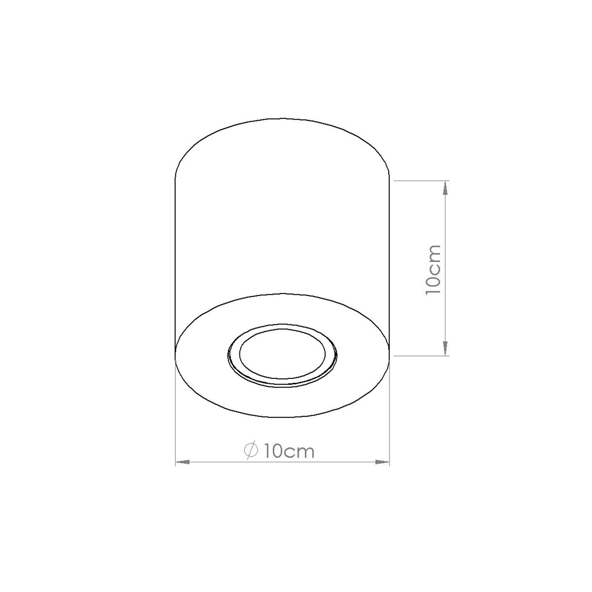 Plafonnier Béton Beige GU10 1 Orbis beige, EDEN