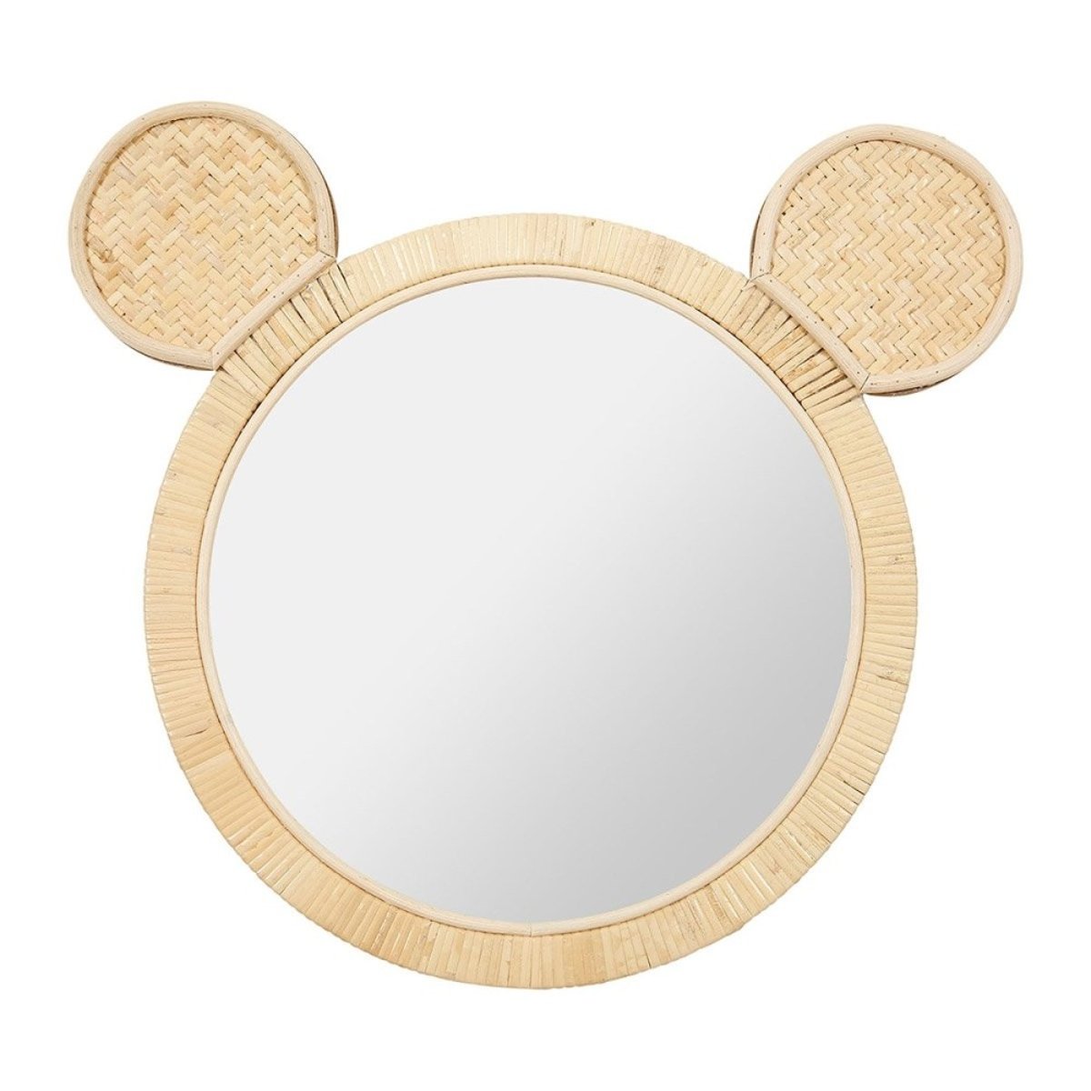 Miroir rotin souris beige, DECORATIE
