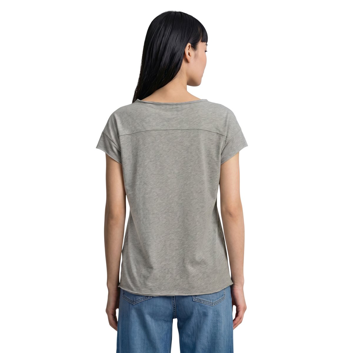 T-shirt relaxed en coton biologique gris, MARC O’POLO DENIM