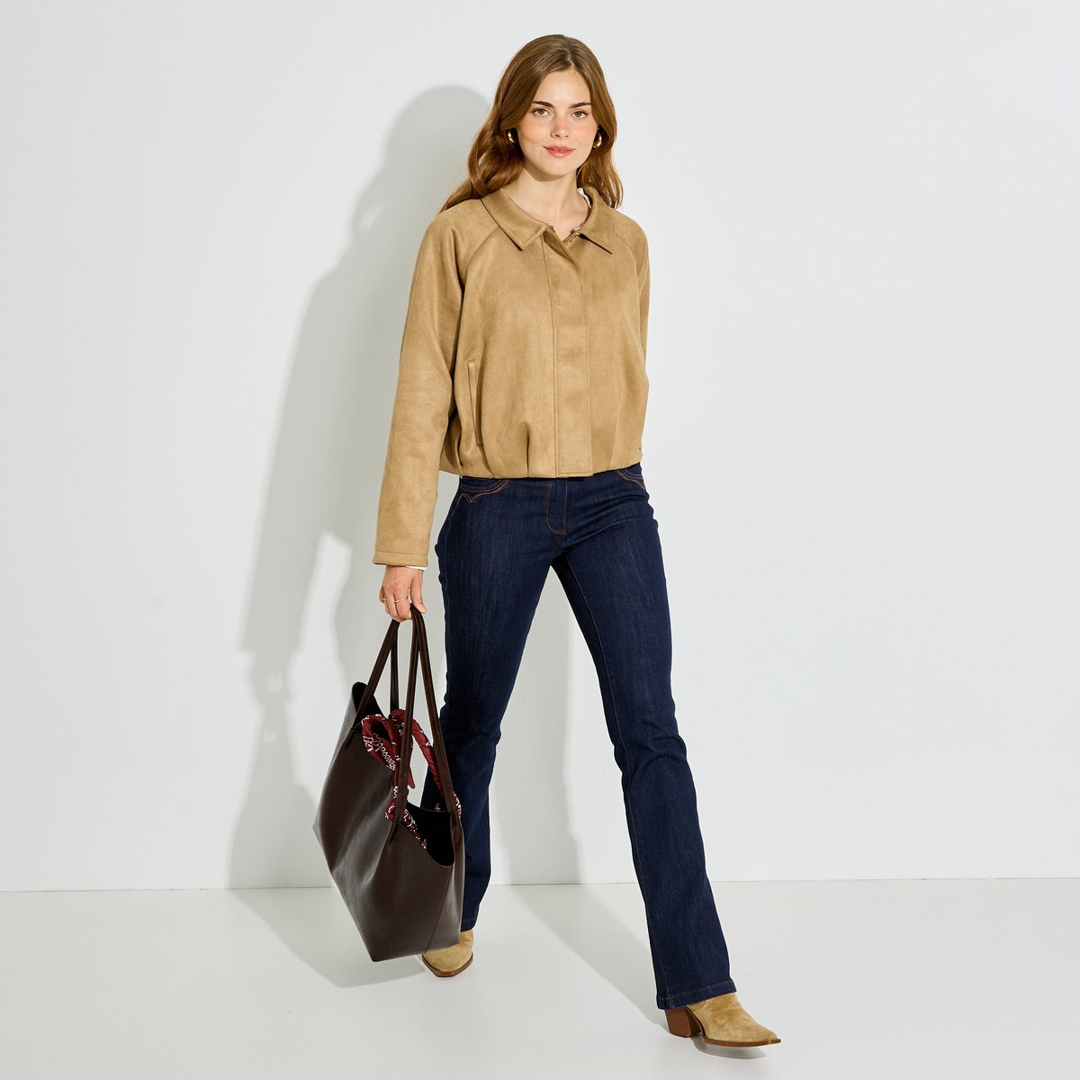Blouson col amovible beige, GRAIN DE MALICE