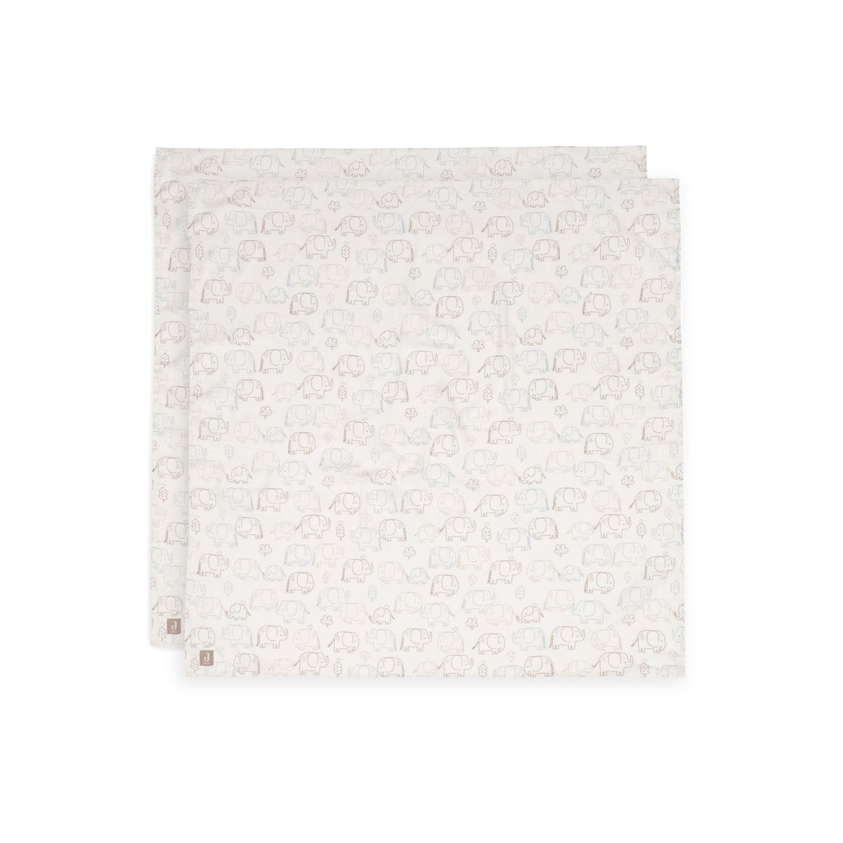 Lot de 2 langes gaze de coton beige, JOLLEIN