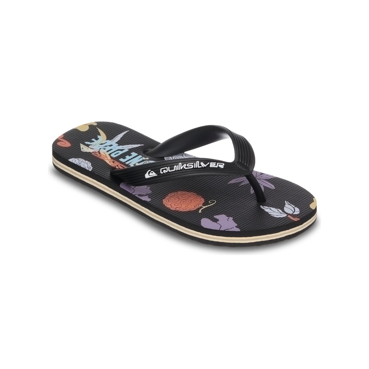 Tongs ONE PIECE MOLOKAI ART noir black, QUIKSILVER