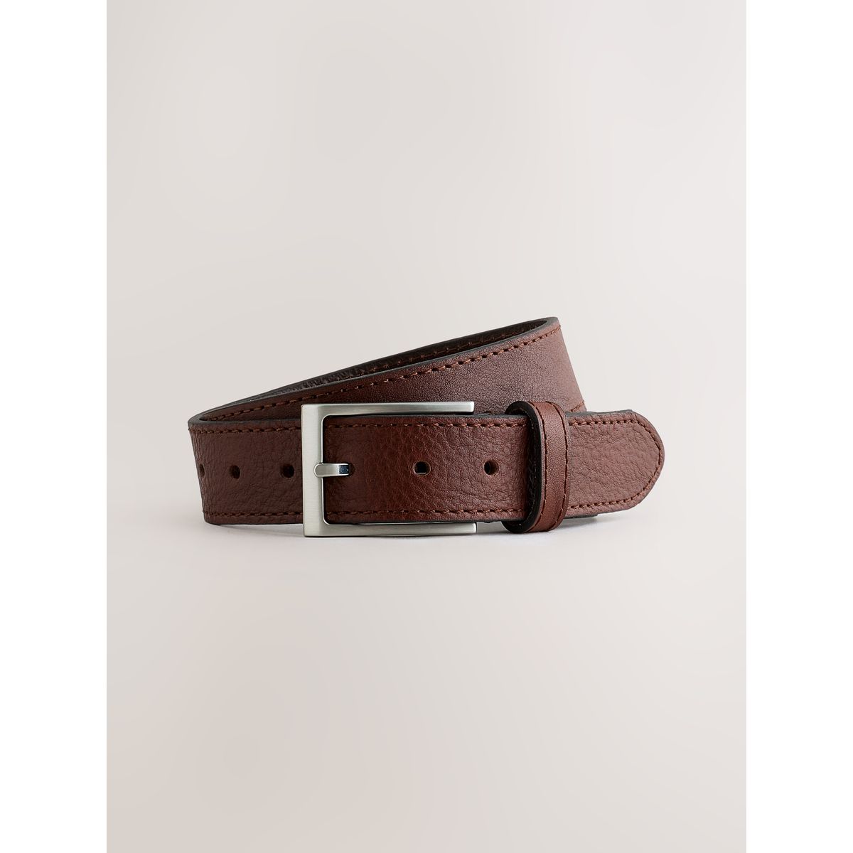 Ceinture en cuir italien premium marron, NEXT