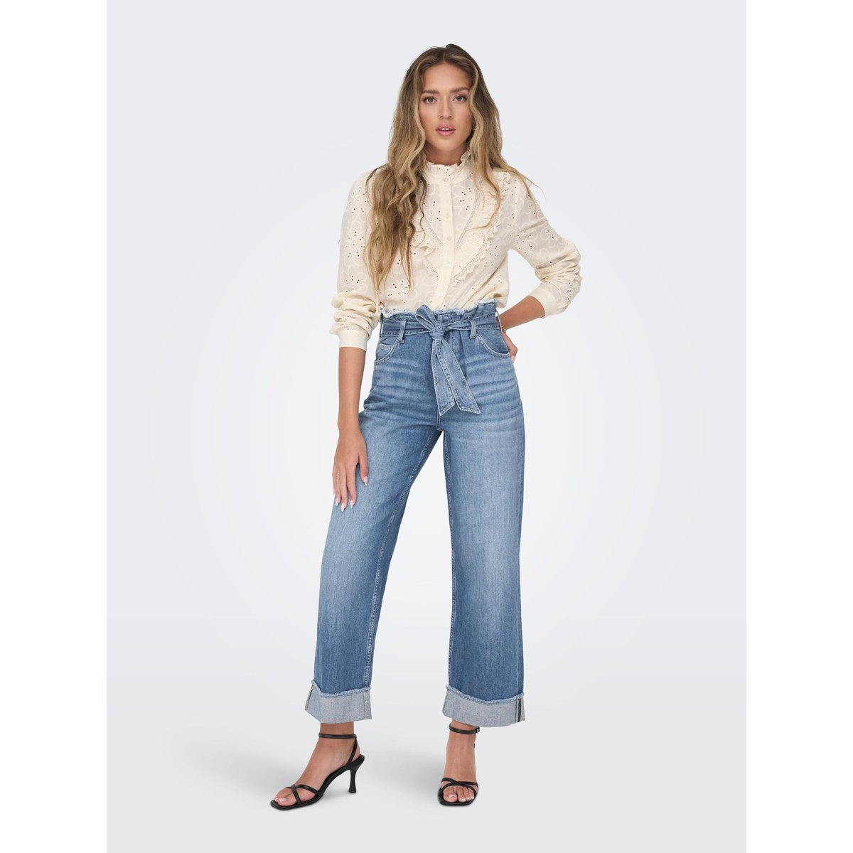 Jean À Jambe Large medium blue denim, ONLY