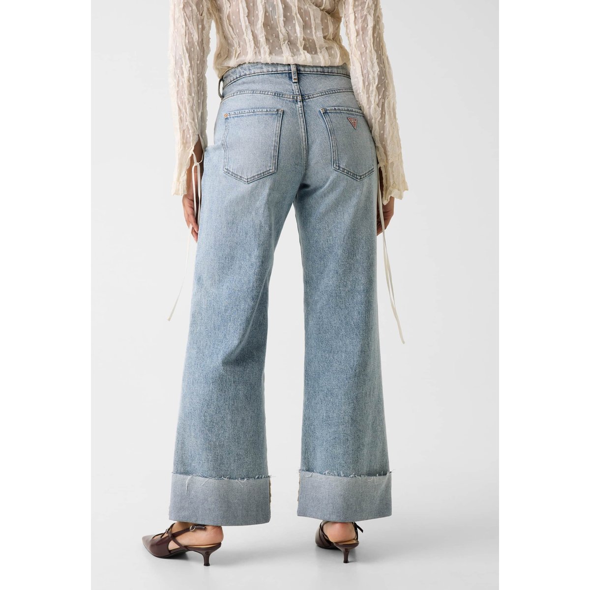 Jean Retroussés bleu clair, GUESS