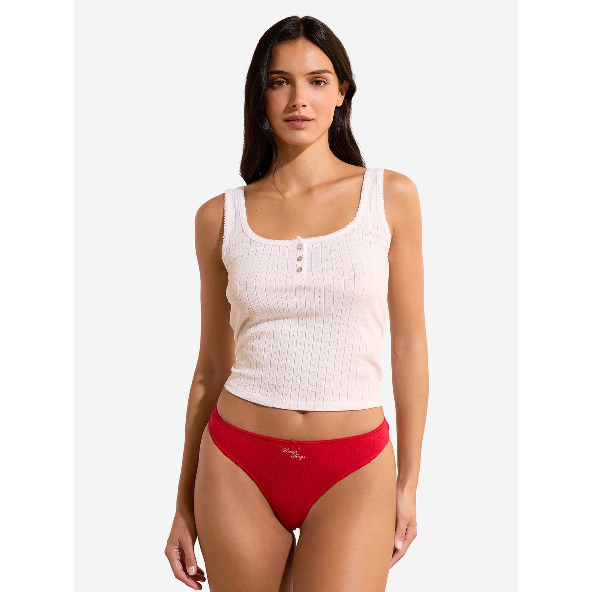 ETAM LOT DE TANGAS JOVIE - 2 TANGAS rouge, ETAM