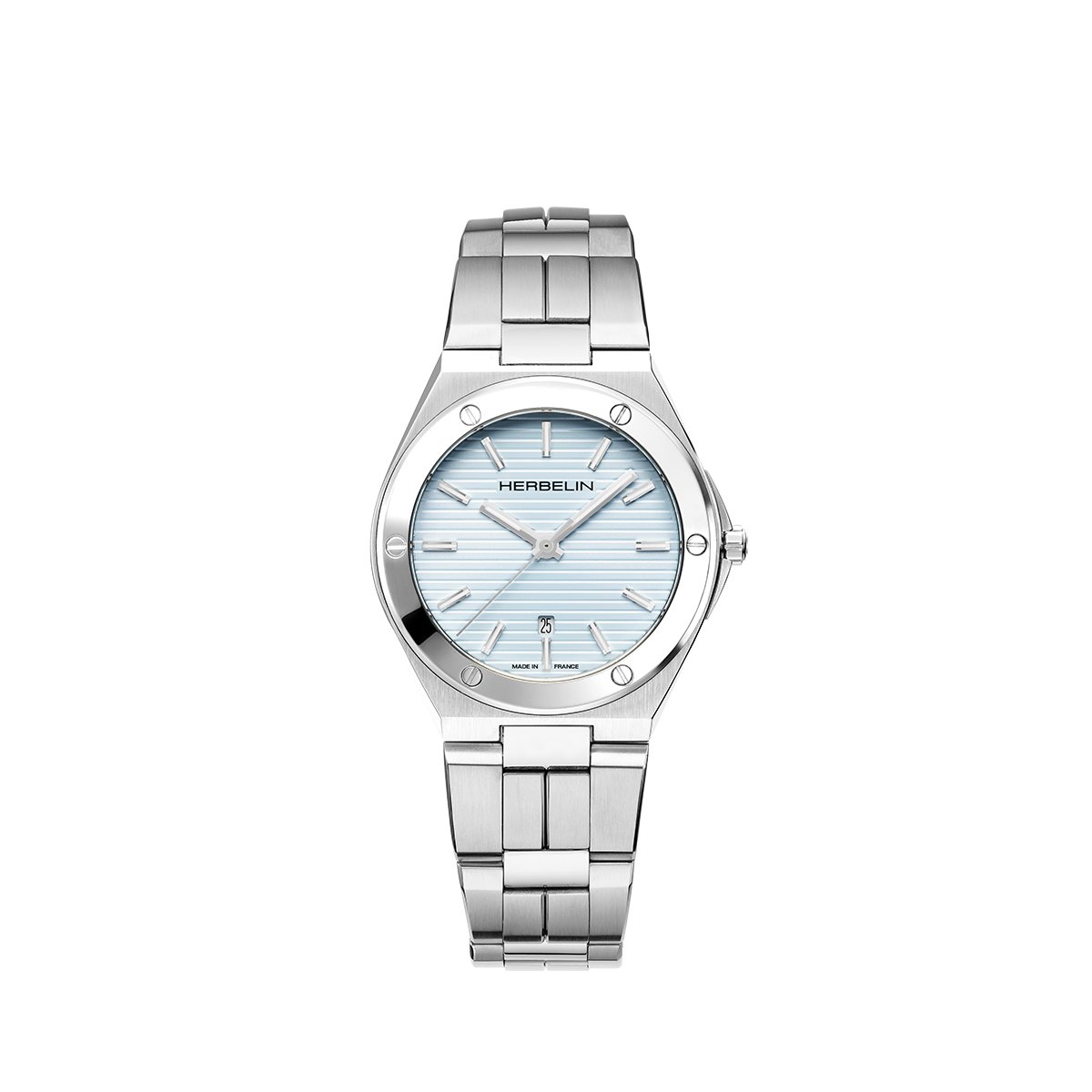 Montre Analogique CAP CAMARAT argenté bleu clair argenté, HERBELIN