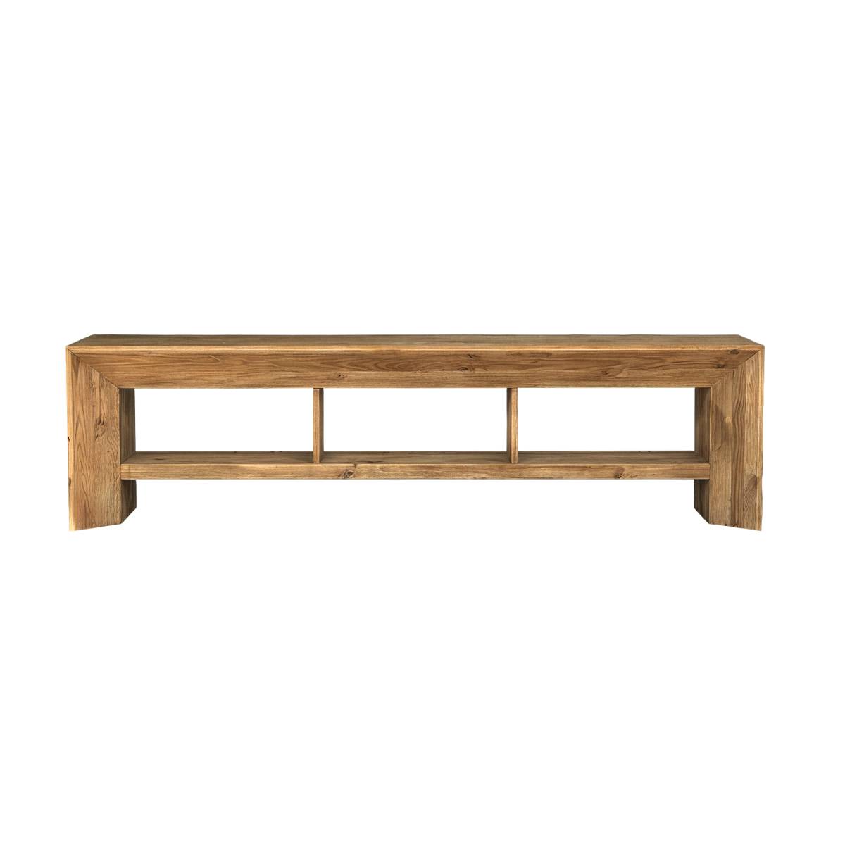 Meuble TV en bois recyclé BLAISE bois clair, MADE IN MEUBLES