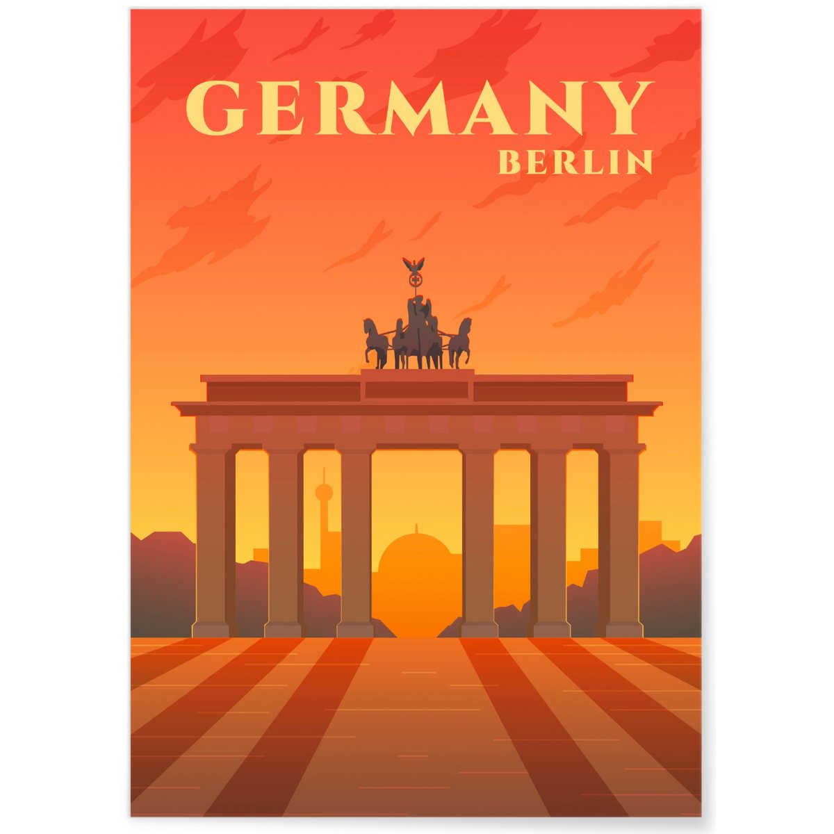 Affiche Allemagne blanc, L'AFFICHERIE