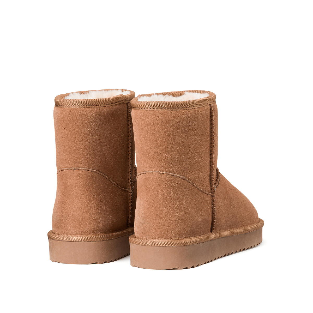 Gevoerde leren boots camel, LA REDOUTE COLLECTIONS