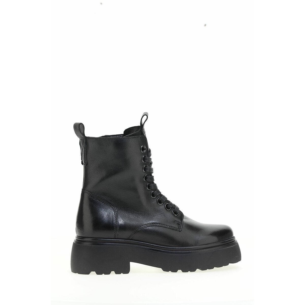 Lace-Up Ankle Boots in Leather black, MJUS