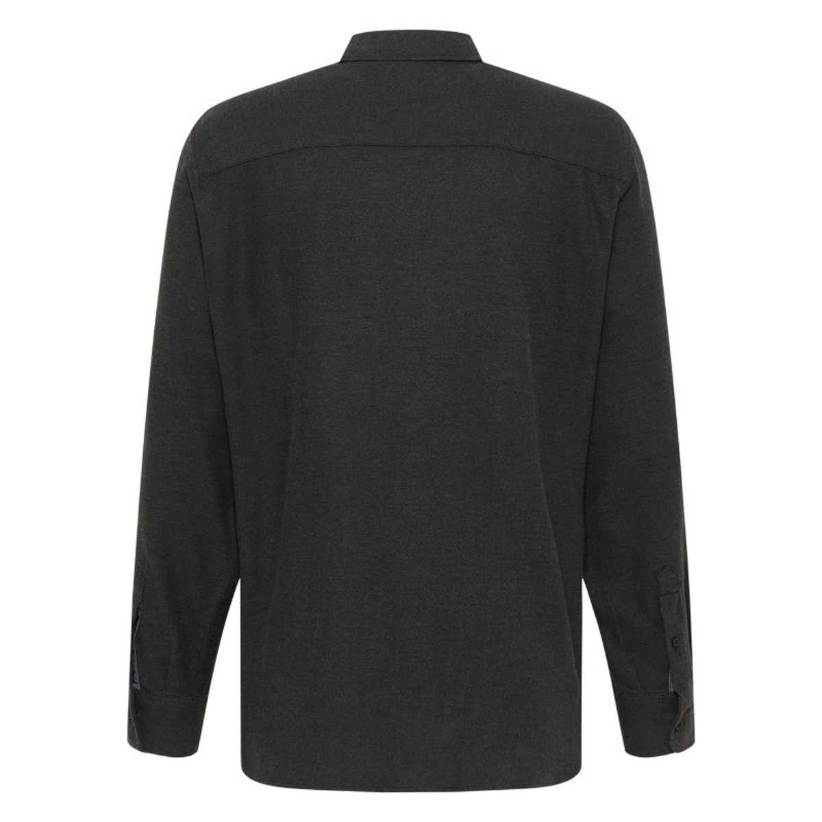 Chemise en coton noire avec un col chemise et poche sur la poitrine noire, MUSTANG