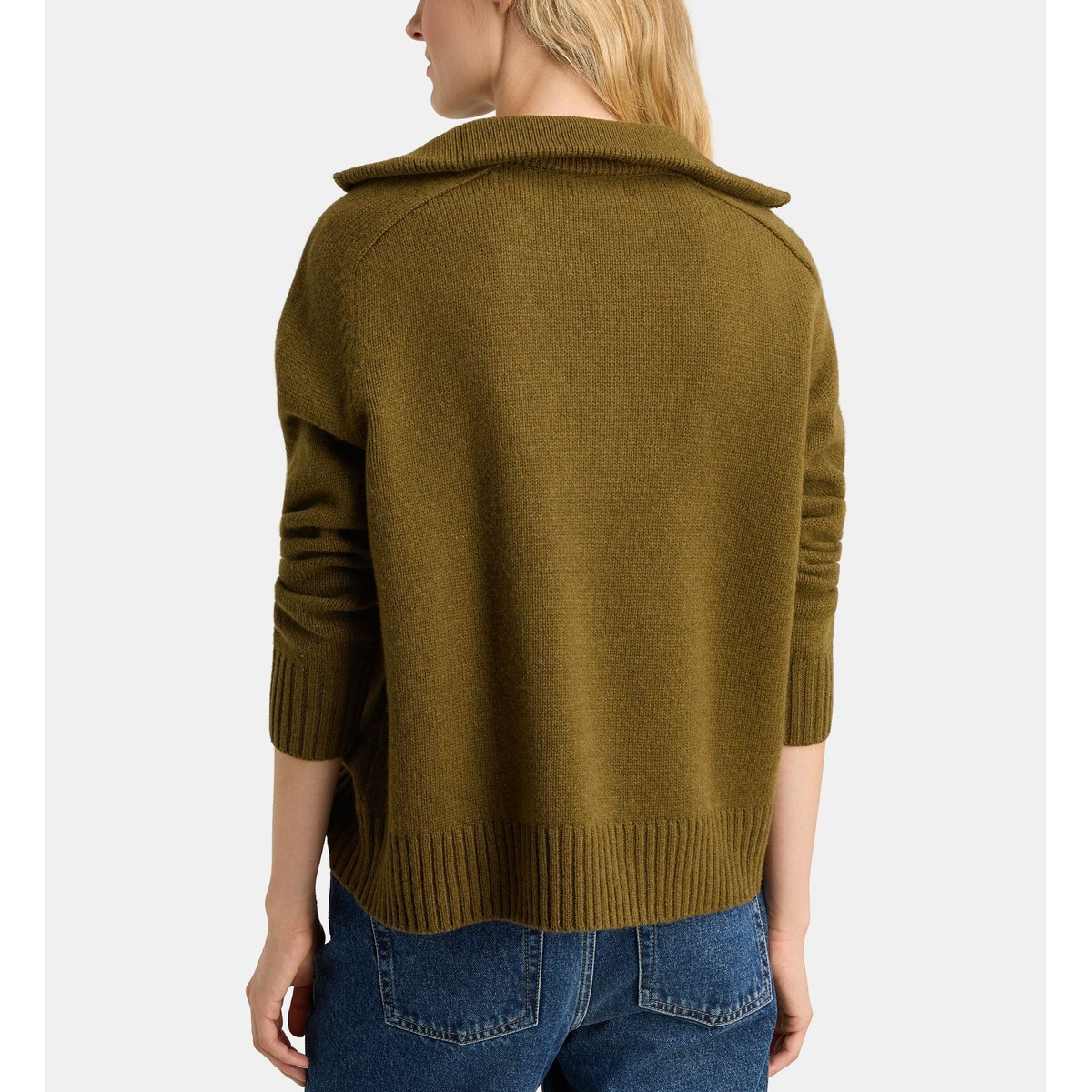 Pull camionneur fedherbe laine vert, GALERIES LAFAYETTE