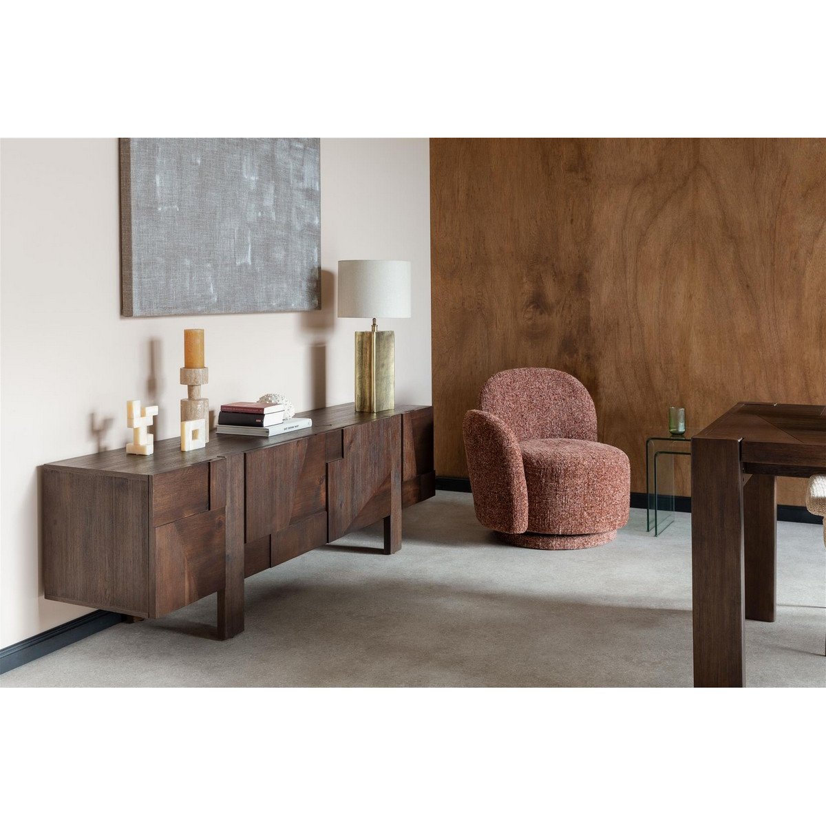Buffet bas en bois L188 - BRUNEAU teinte noyer, DUTCHBONE