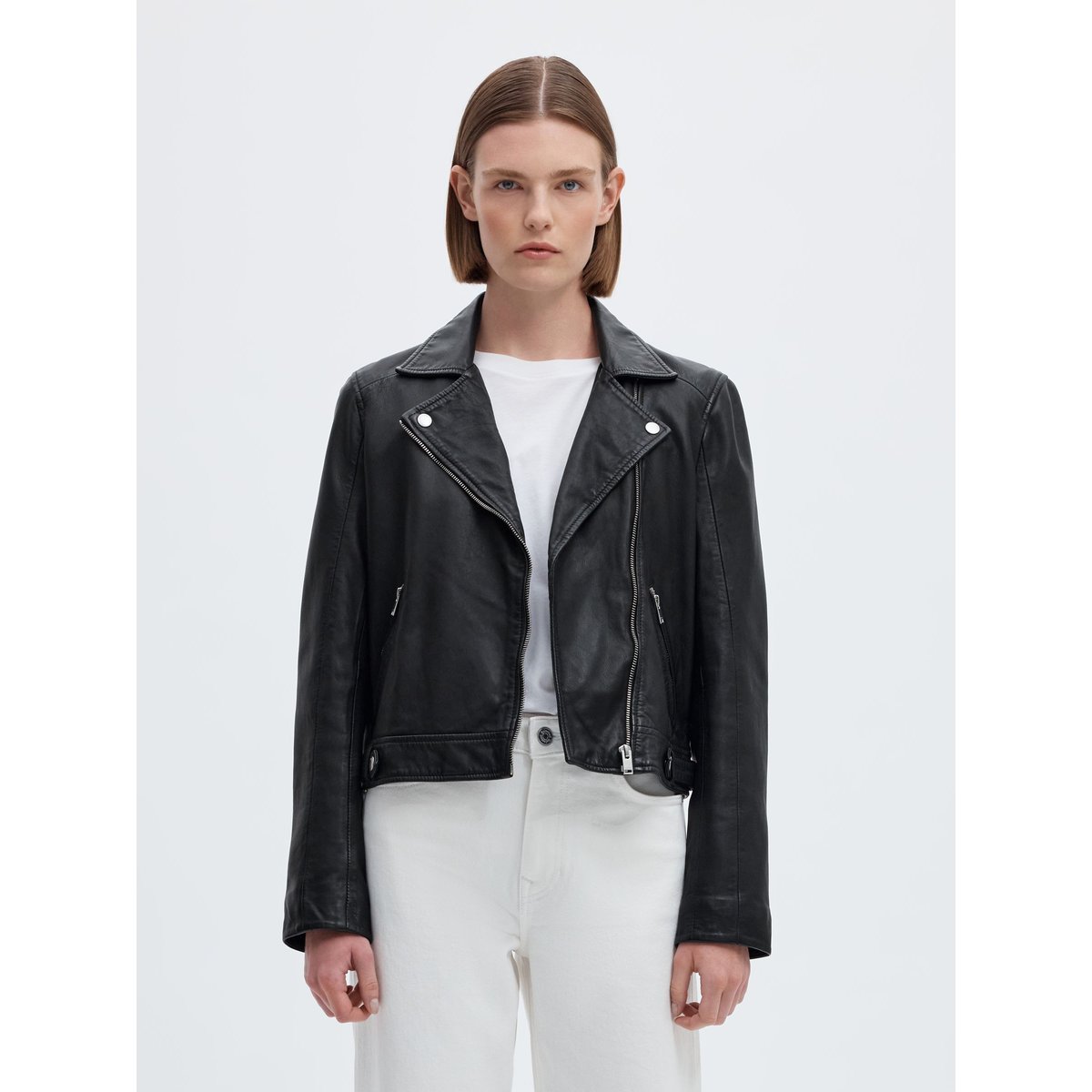 Veste En Cuir black, SELECTED