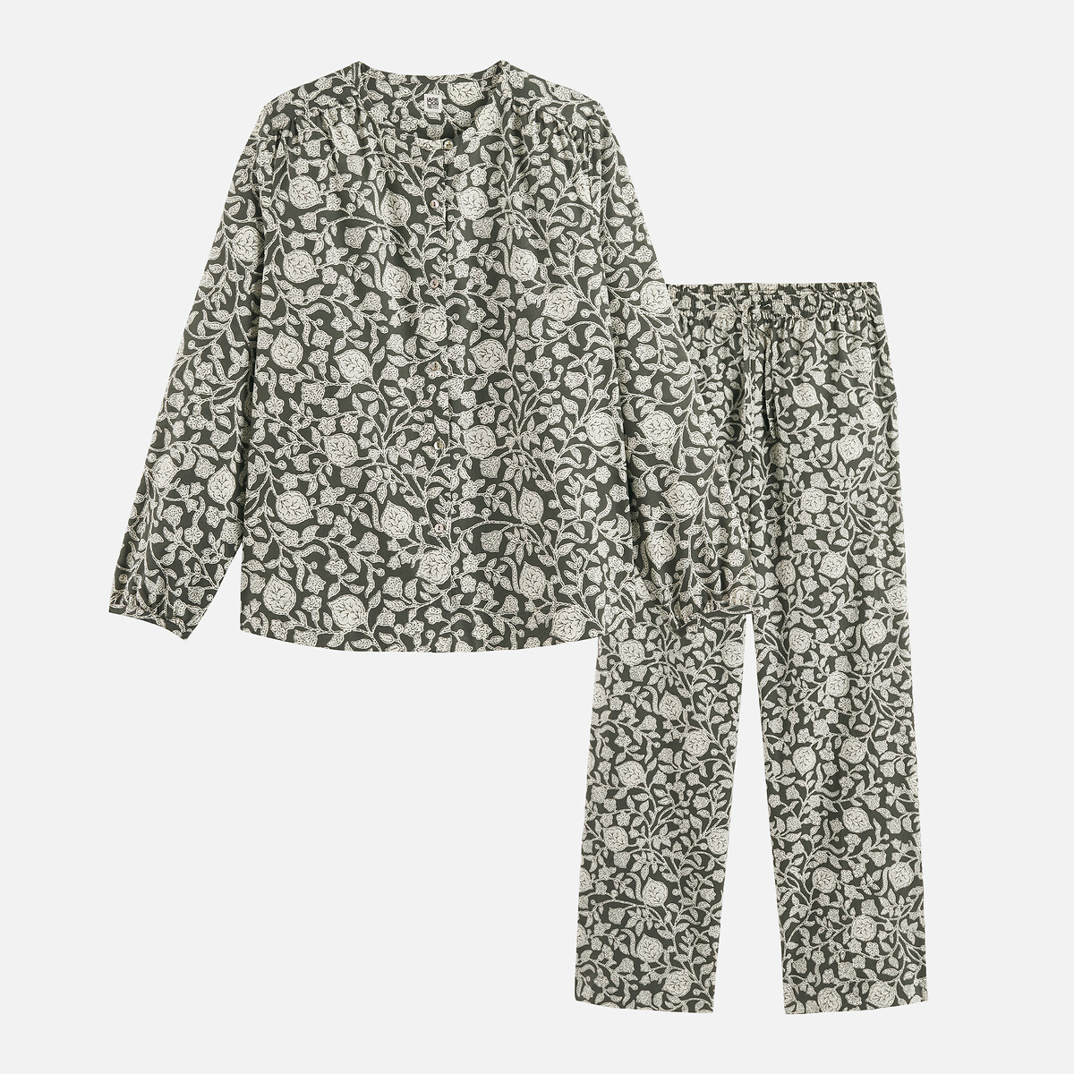 Pyjama en popeline, imprimé indienne imprimé, LA REDOUTE COLLECTIONS