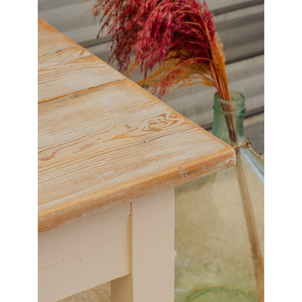 Table basse en bois beige Léonie N°1581 - Bon état bois clair, DEBONGOUT