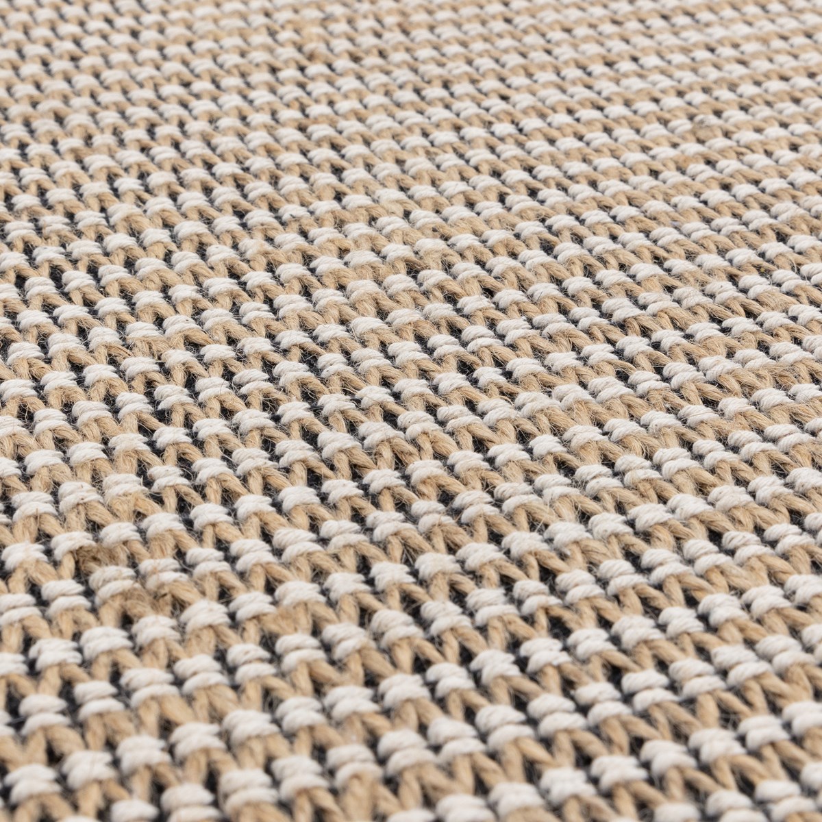 Tapis moderne en jute et coton TISSY beige, NOVATREND
