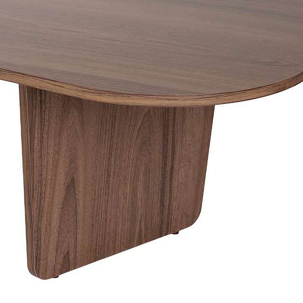 Table basse ovale en bois 130x65cm- SOMA bois foncé, DRAWER