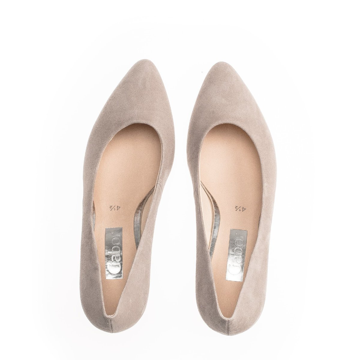 Escarpins en cuir à talon bloc recouvert beige, GABOR