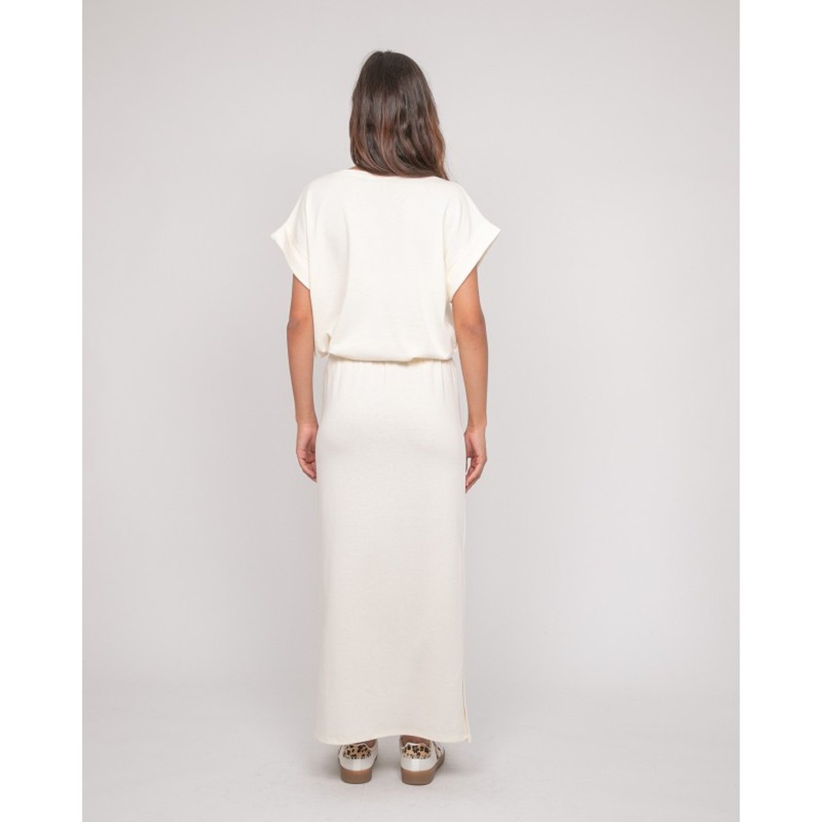 Jupe Longue Molleton Xivela gris, DONA LISA