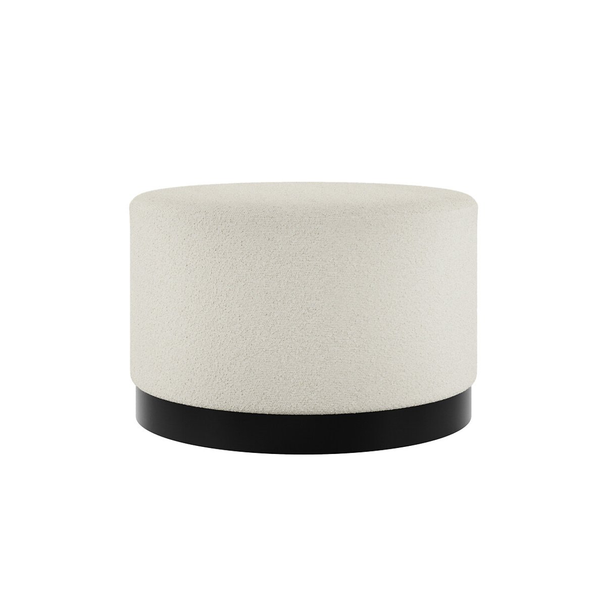 Teddy Bouclé Round Pouffe ivory, SO'HOME