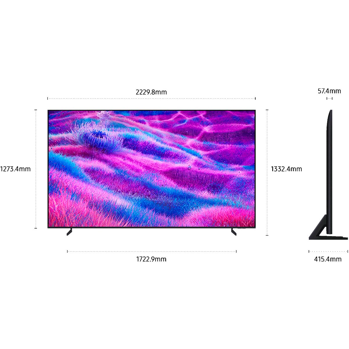 TV Mini LED TQ100QN80F (2025) 100" (252 cm) 4K - 144 Hz titan black, SAMSUNG