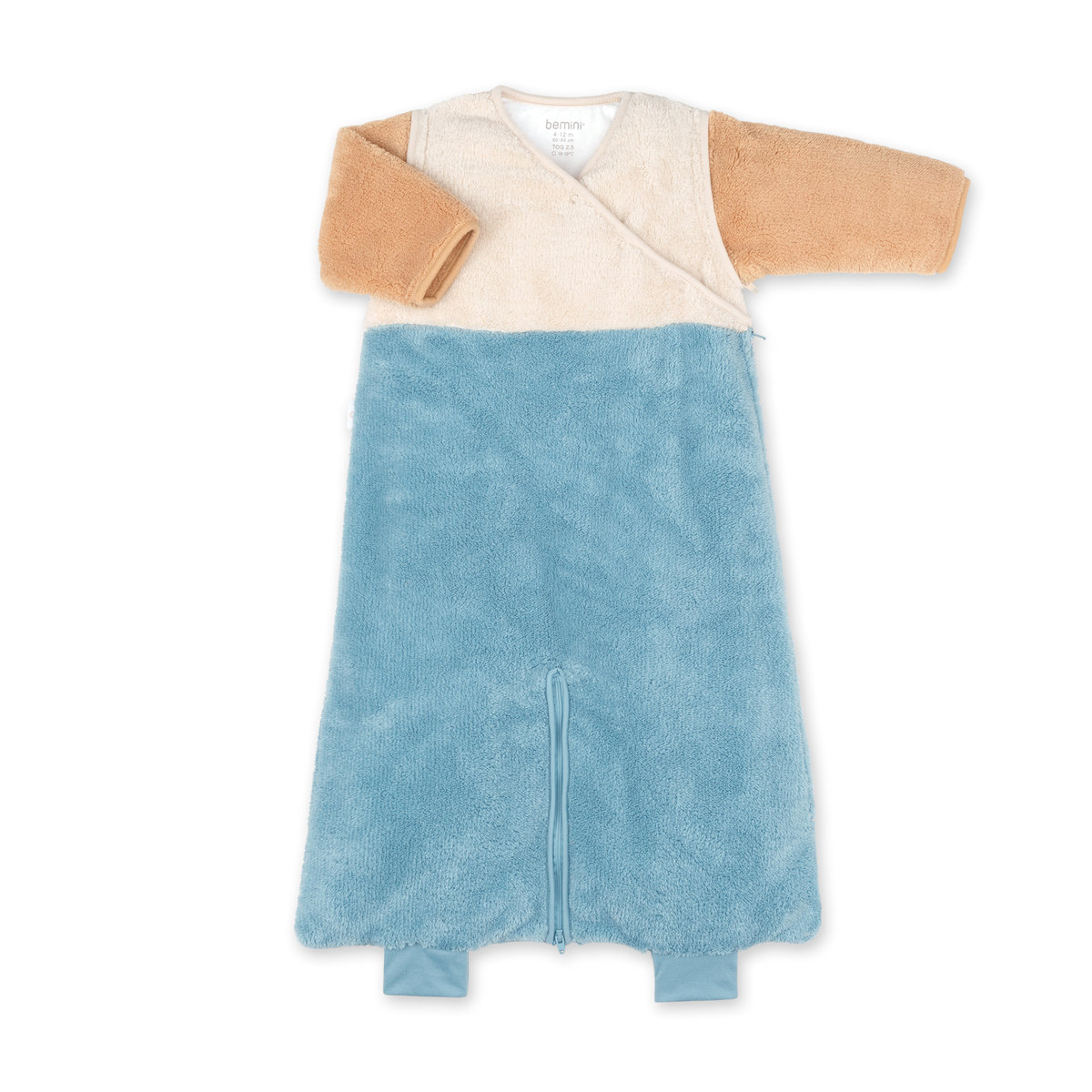 Gigoteuse jambes séparables hiver - TOG 2.5 Chaud tout doux turquoise tricolore, BEMINI
