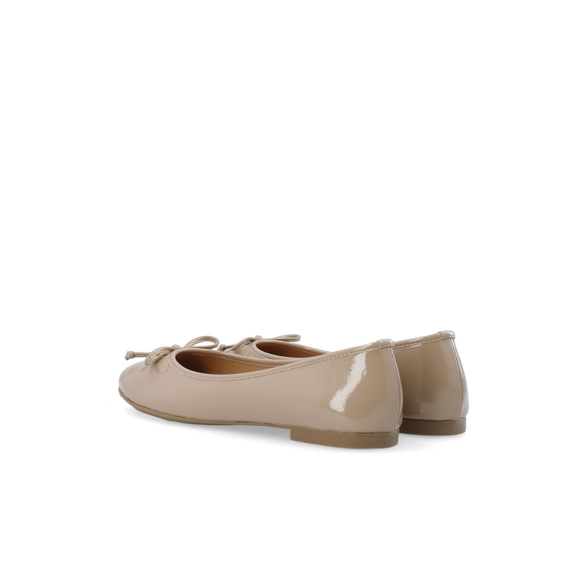 Ballerines beige - nougatpatent, BIANCO