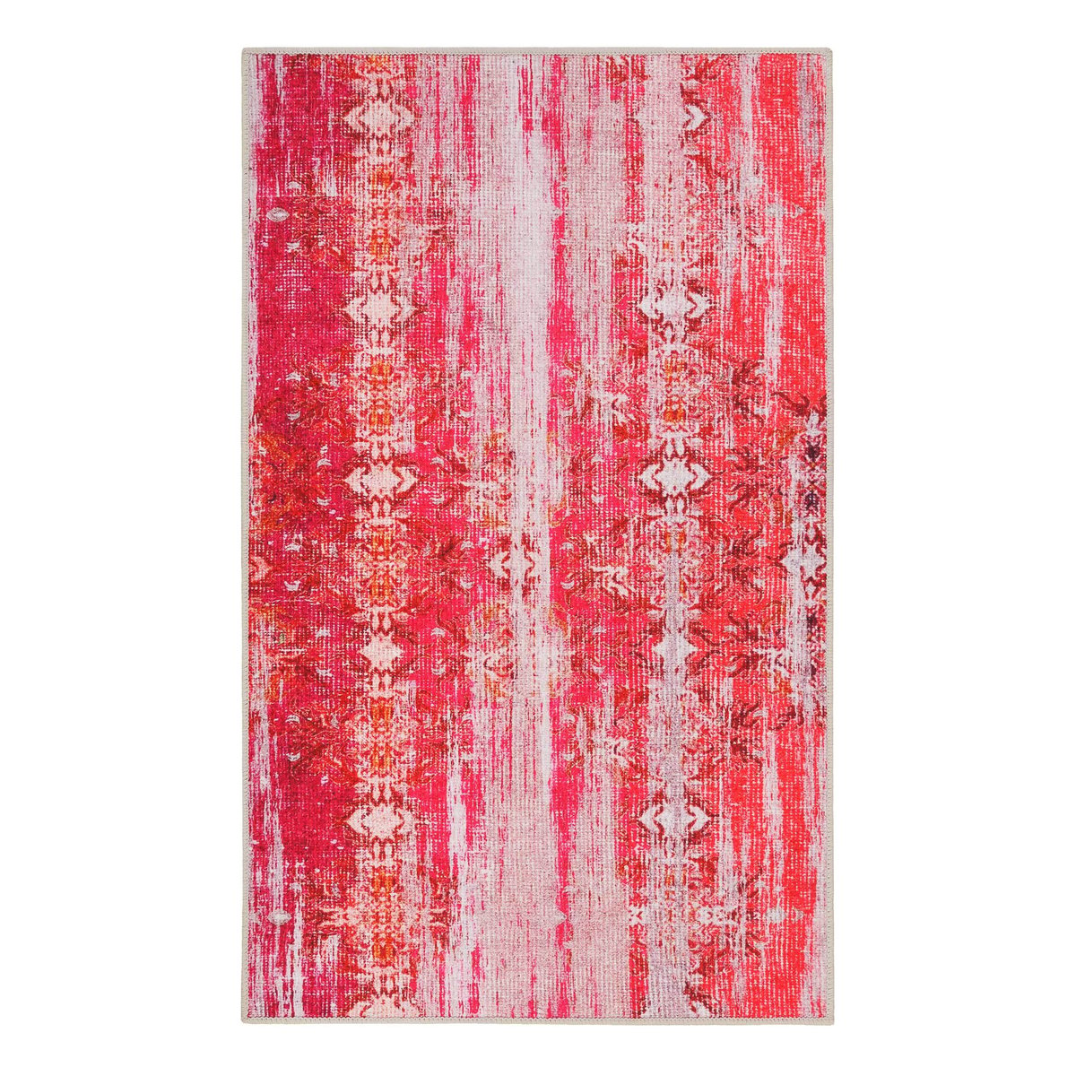 Tapis de bain vintage avec surjet ,  Sydney rouge/orange, WECON HOME