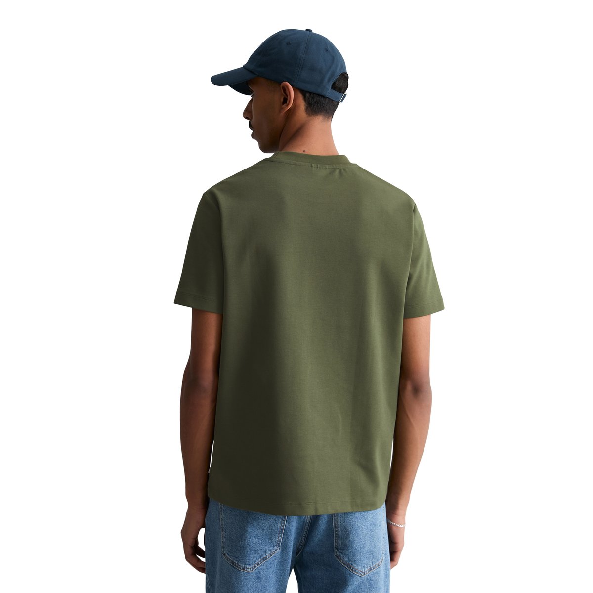 T-shirt relaxed en jersey de coton bio épais vert fonce, MARC O’POLO DENIM